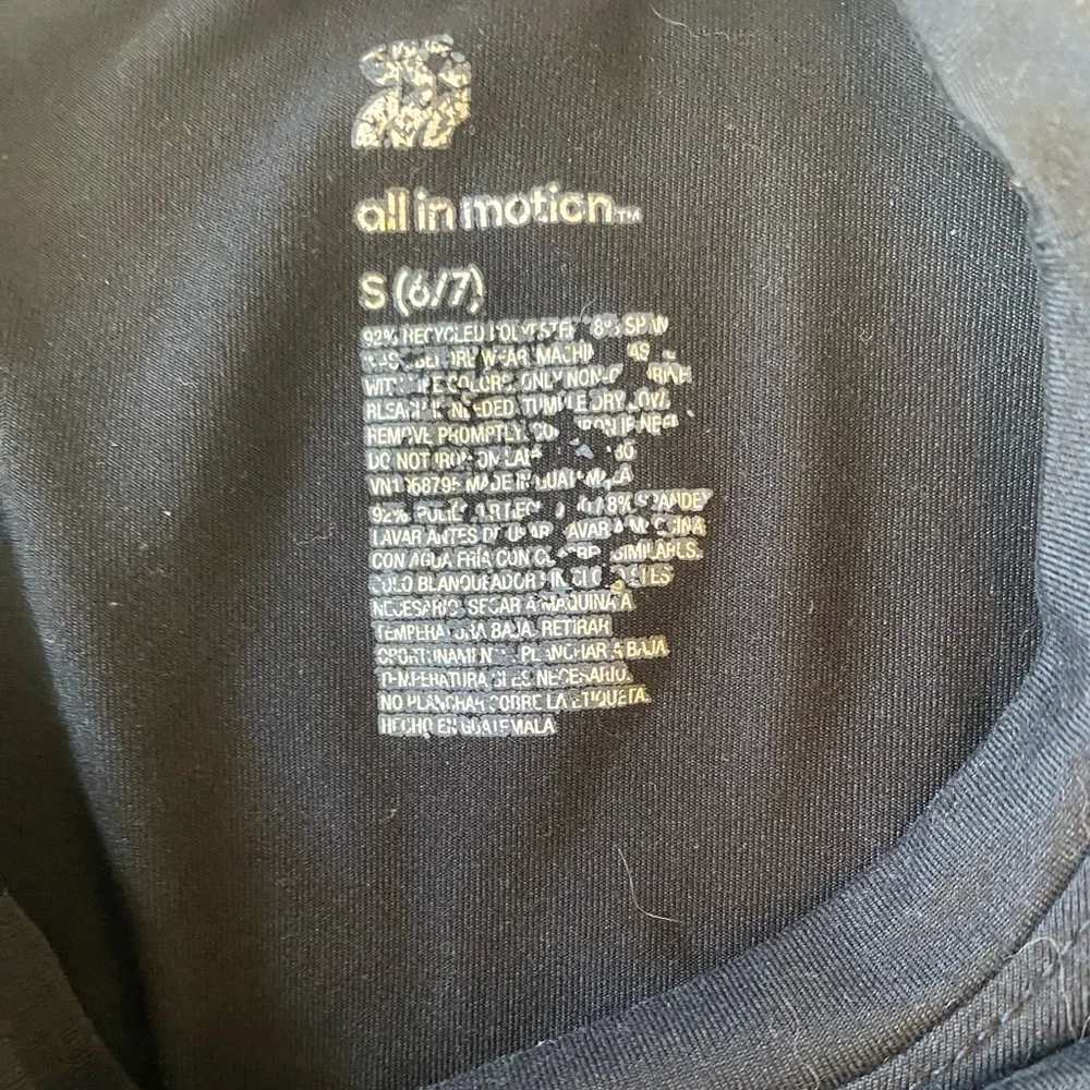 All in Motion Black Activewear Top and Shorts Size Youth S 6/7